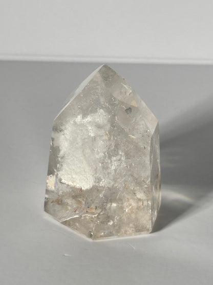 White Phantom Quartz Tower With Rainbow, Brazil