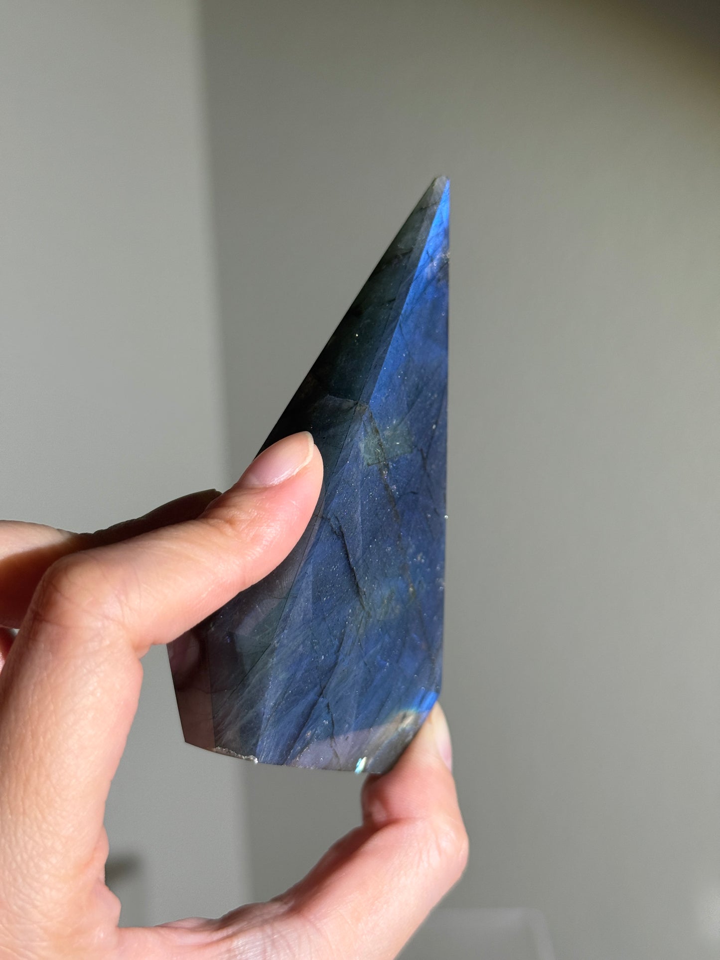 Gorgeous Blue Labradorite Pyramid, Madagascar