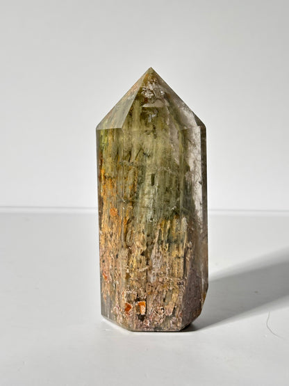 High Quality Rare Bright Green & Yellow Lodalite Quartz Tower, Zambia