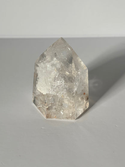 White Phantom Quartz Tower With Rainbow, Brazil