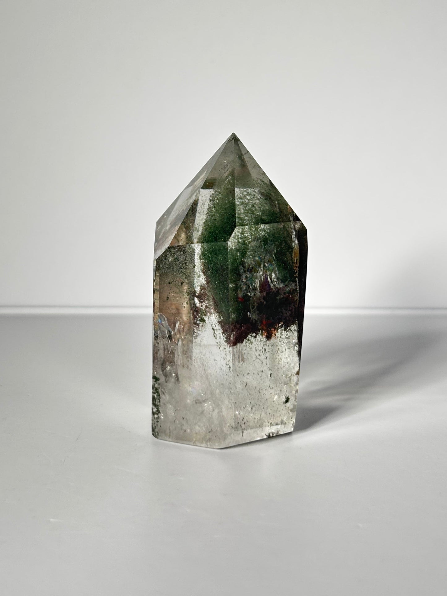 High Quality Green Phantom Chlorite & Lodalite Tower, Brazil