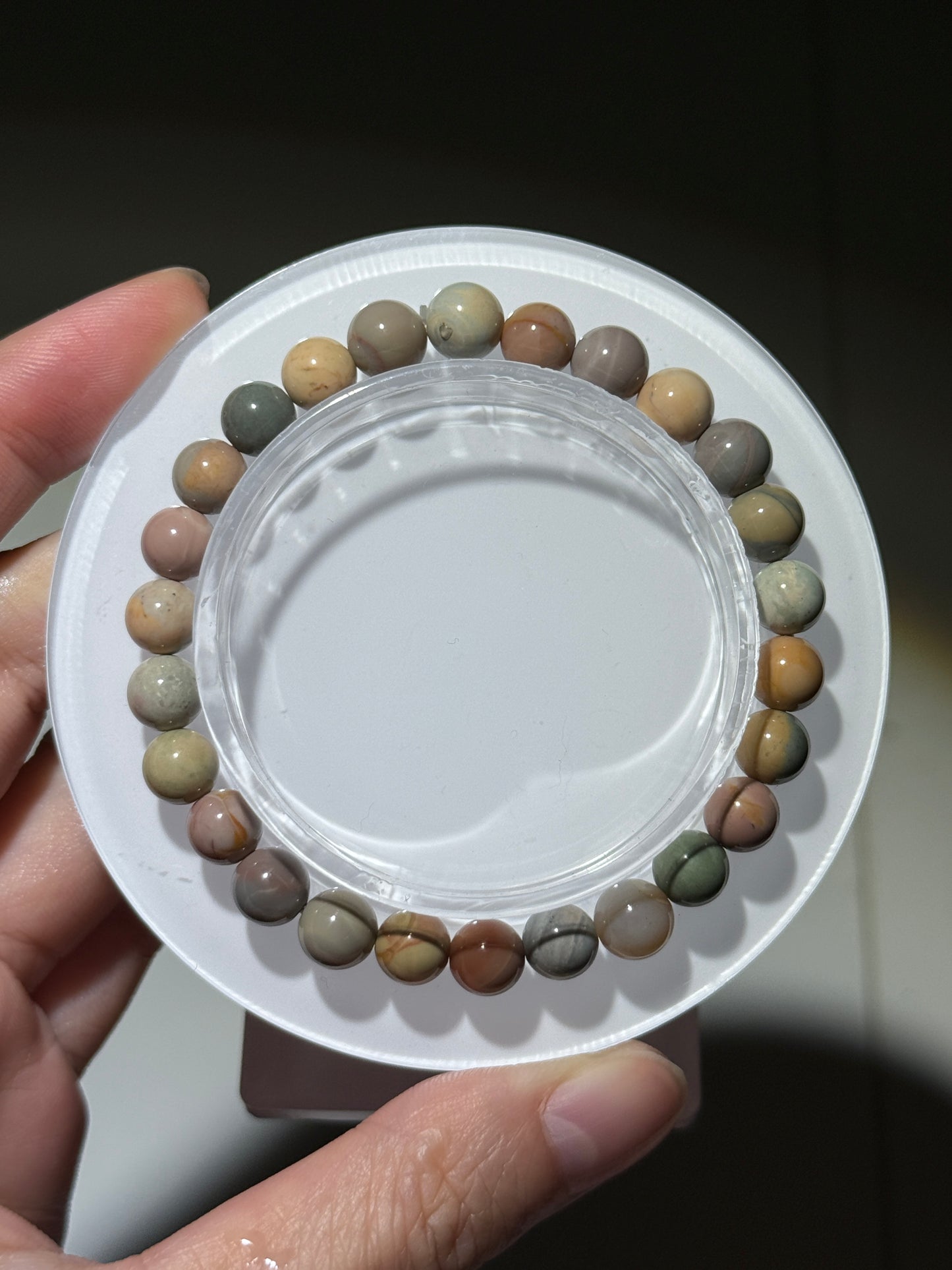 Pastel Alashan Agate Bracelets, 8mm