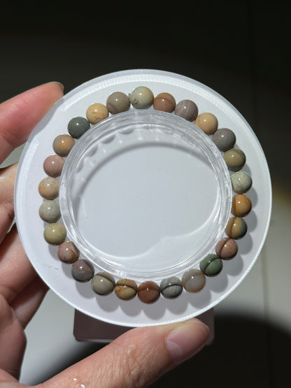 Pastel Alashan Agate Bracelets, 8mm
