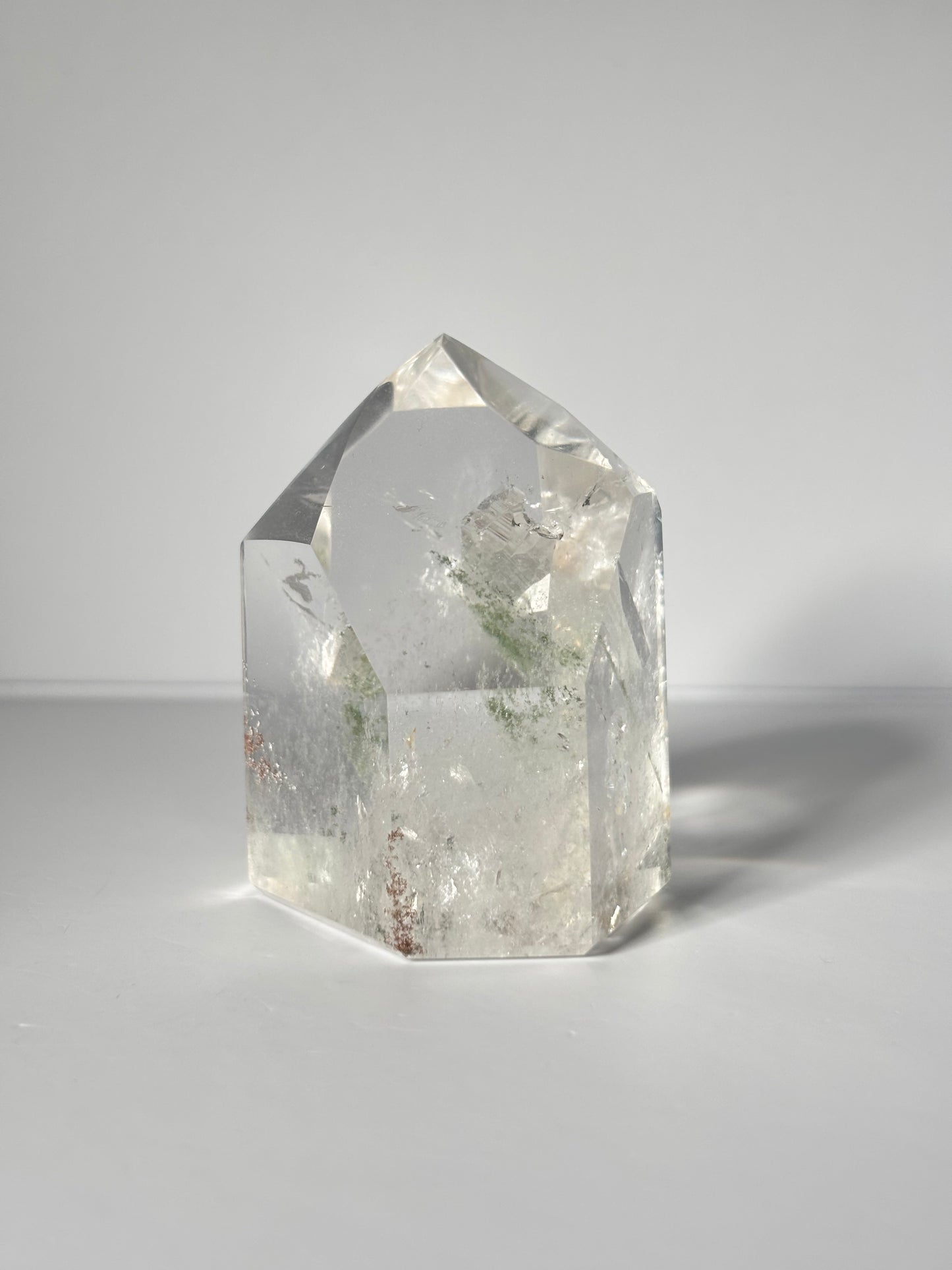 Large Rare Manifestation Quartz (Crystal in Crystal) Tower With Green Chlorite, Brazil