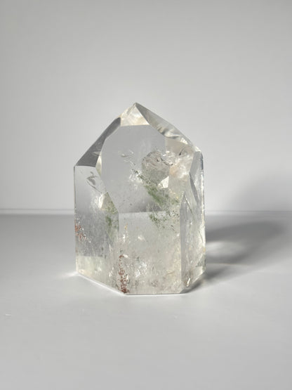 Large Rare Manifestation Quartz (Crystal in Crystal) Tower With Green Chlorite, Brazil