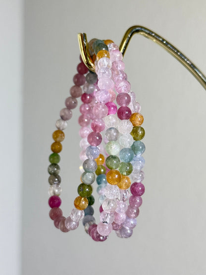 Candy Watermelon Tourmaline Bracelets, 5mm