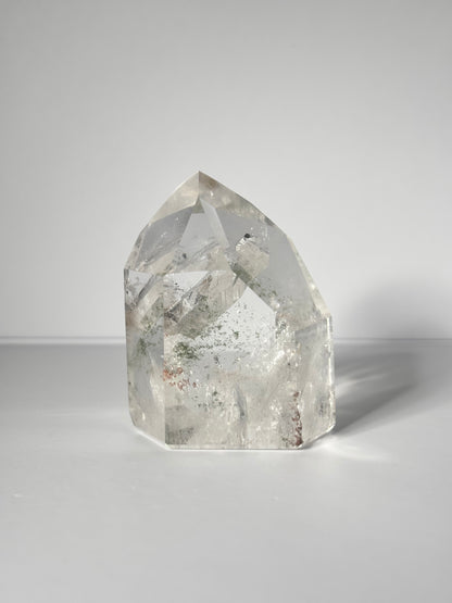 Large Rare Manifestation Quartz (Crystal in Crystal) Tower With Green Chlorite, Brazil