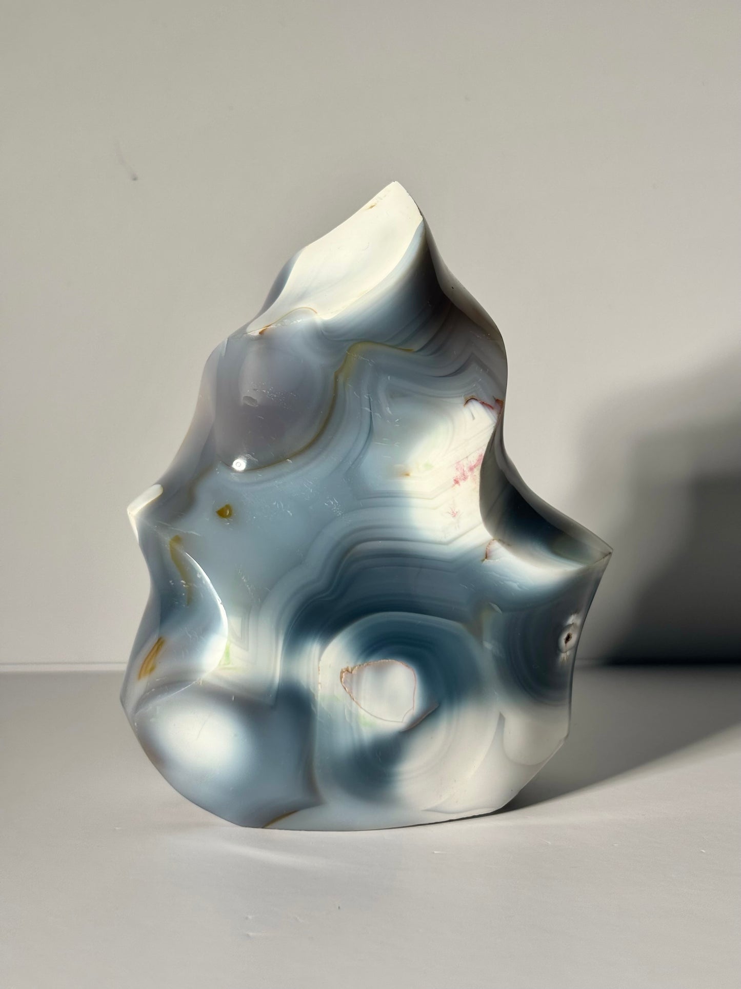 Large Chunky Orca Agate Flame, Madagascar