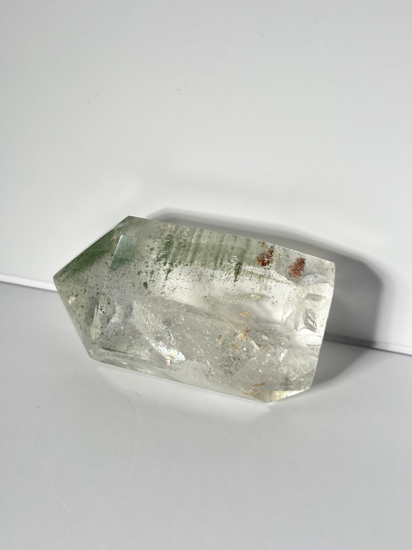 Rare Large Green Phantom Chlorite Tower With Big Penetrator, Brazil