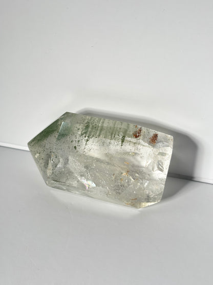 Rare Large Green Phantom Chlorite Tower With Big Penetrator, Brazil