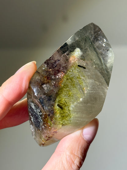Collector’s Grade Garden Quartz Freeform With Epidote & Chlorite, Zambia