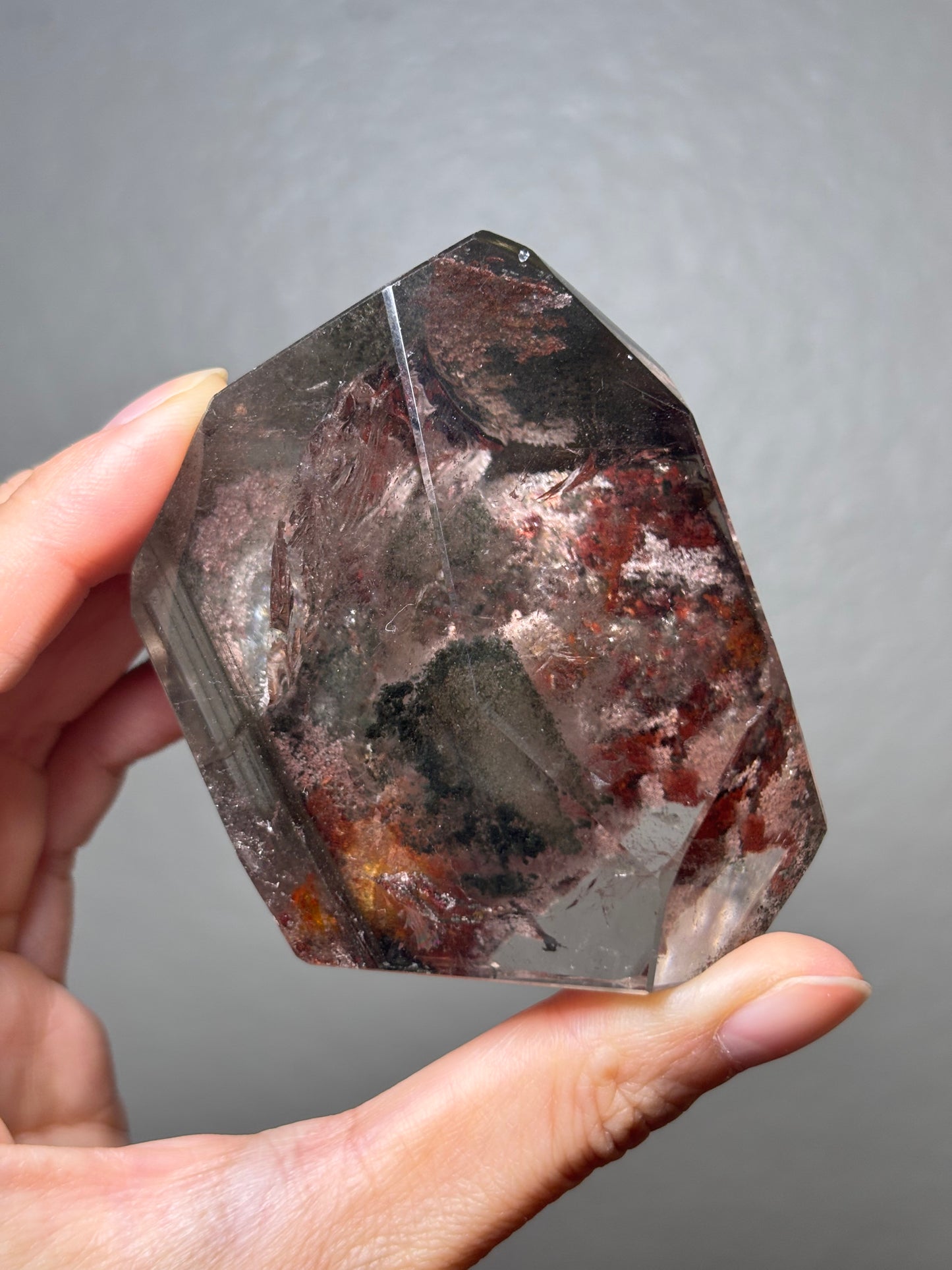 Large Colorful Garden Quartz Freeform With Rainbow, Zambia