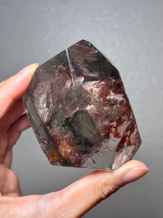 Large Colorful Garden Quartz Freeform With Rainbow, Zambia