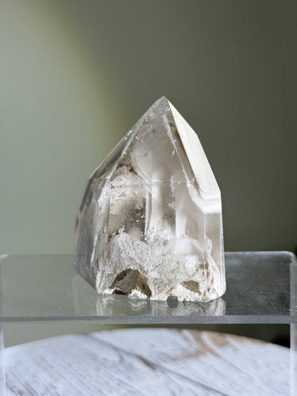 Large Chunky White Phantom Lodolite in Quartz Tower, Brazil