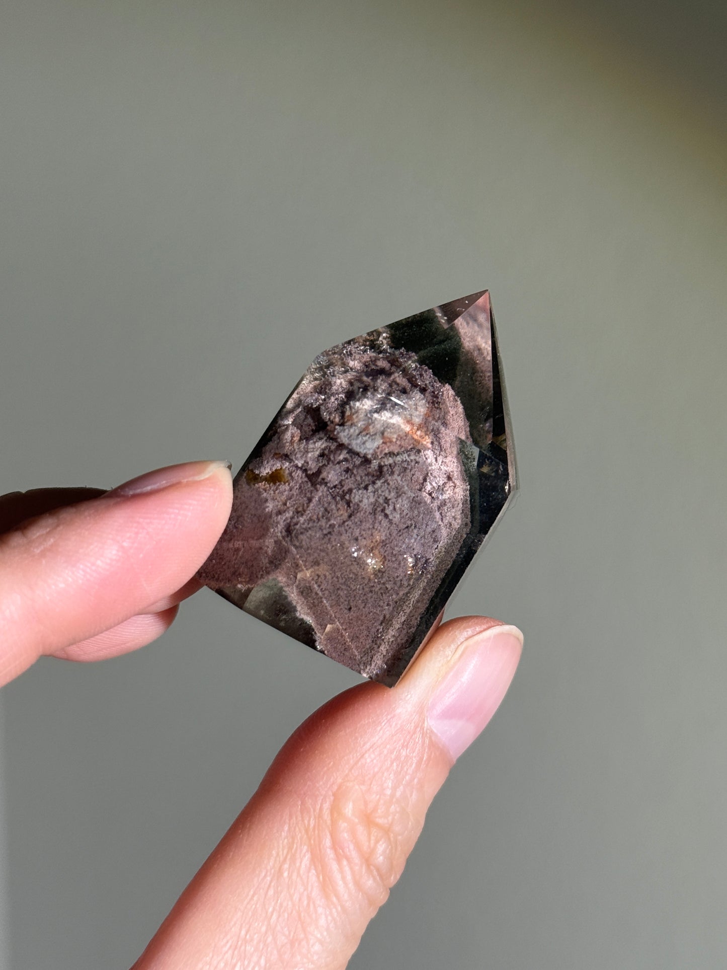 High Quality Phantom Pink Green Garden Quartz Tower, Zambia