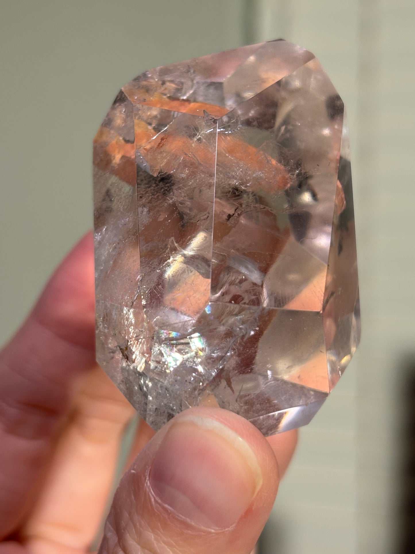 Rare Hematoid Coated Penetrator Quartz Freeform, Brazil