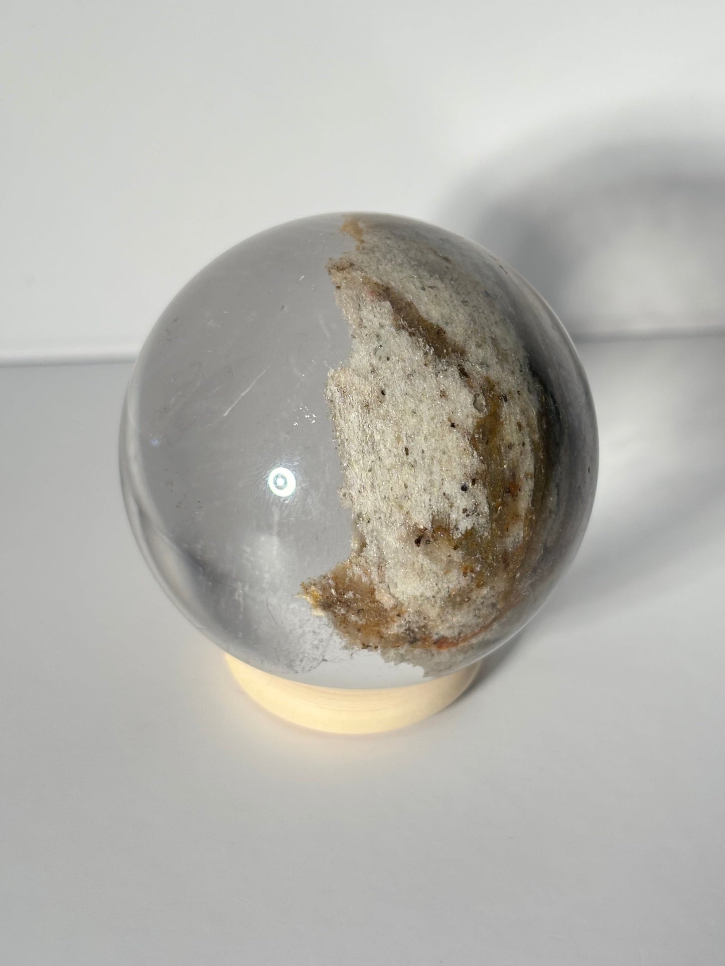 Collector’s Grade White Glittery Lodalite Quartz Sphere, Brazil