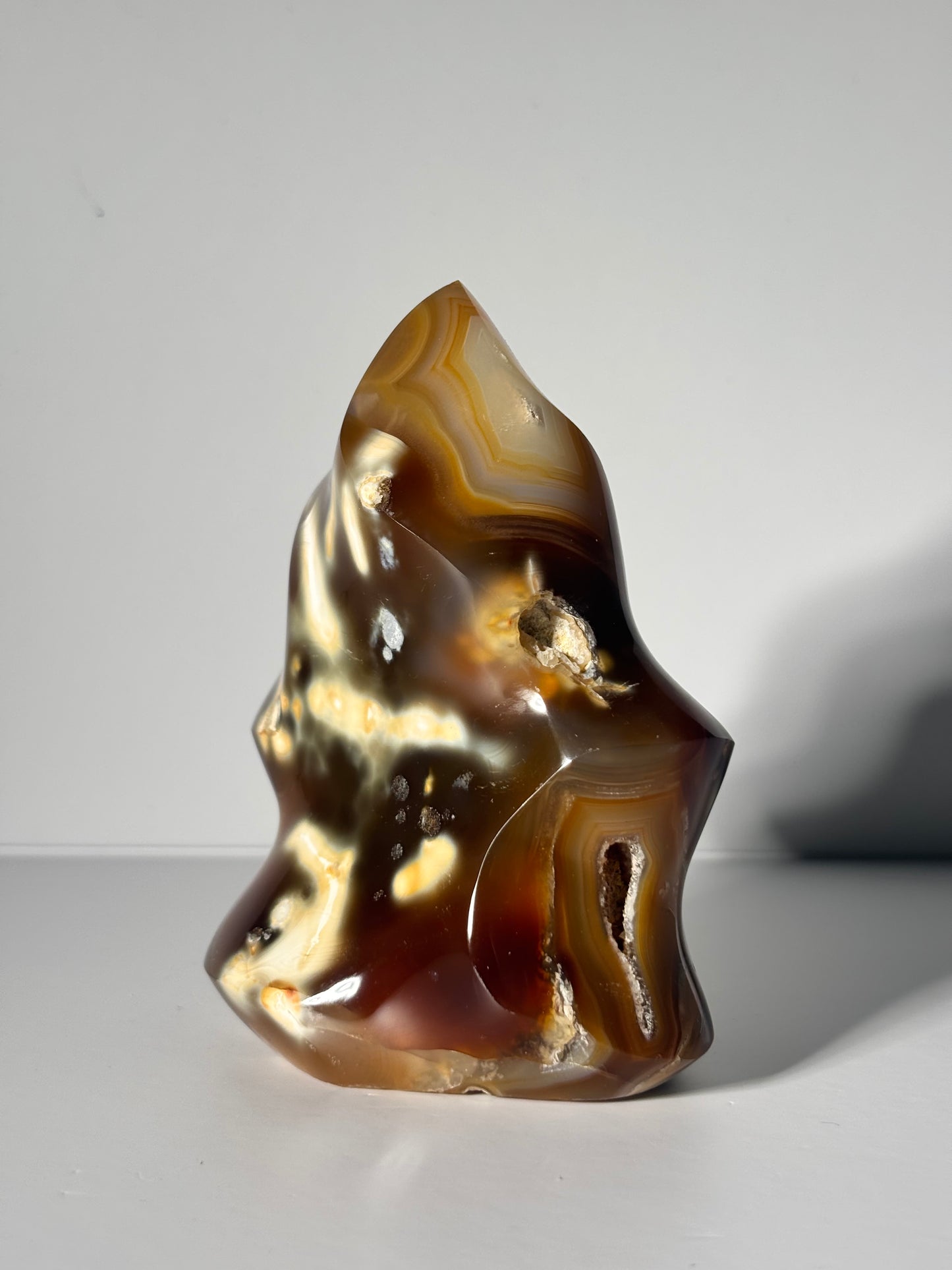 Large Orca Carnelian Agate Flame, Madagascar