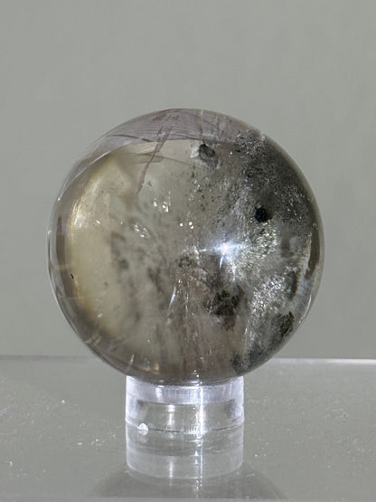 High Quality Water Clear Sage Green Garden Quartz Sphere, Brazil