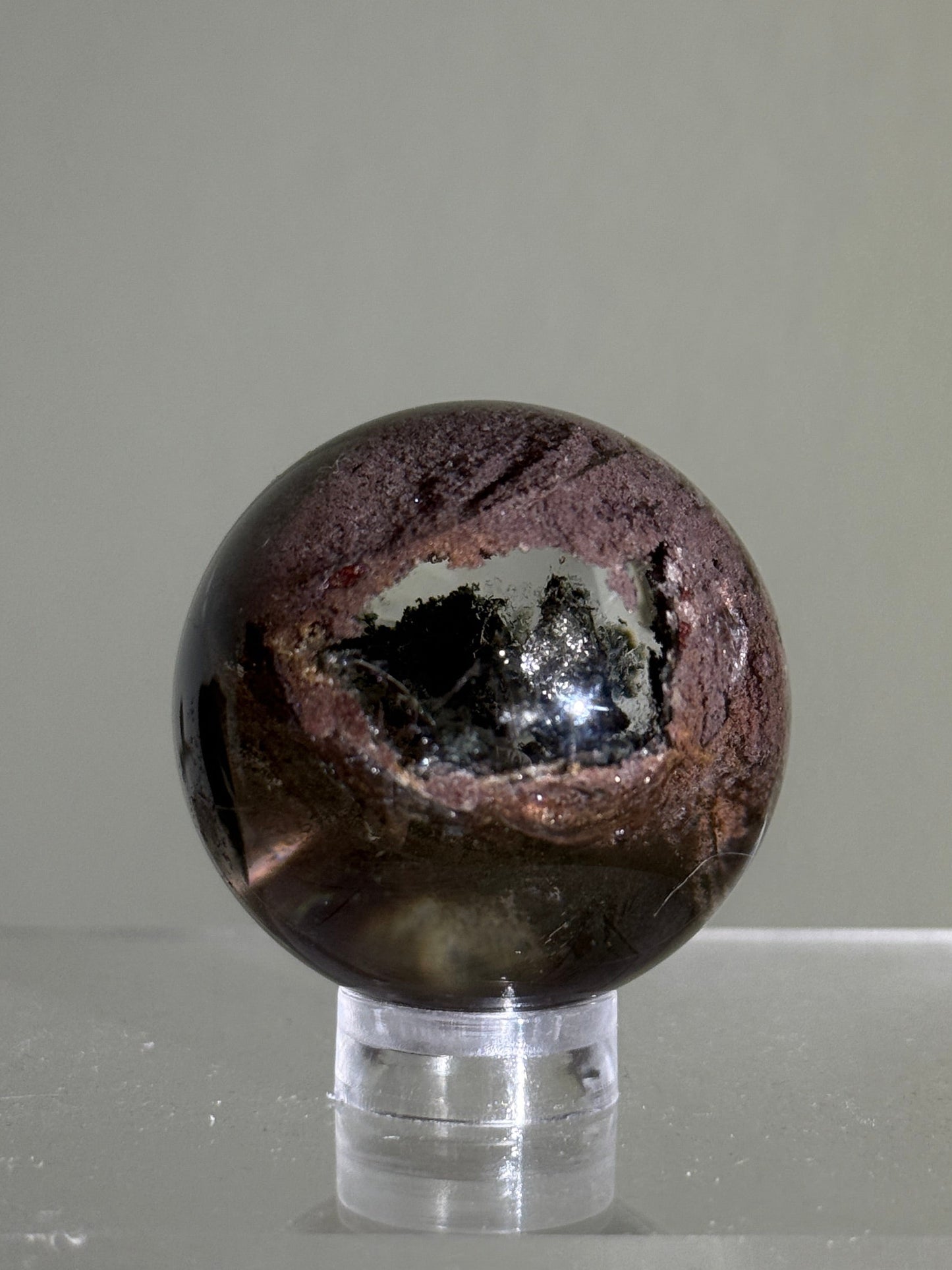 High Quality Water Clear Pink Garden Quartz Sphere, Brazil