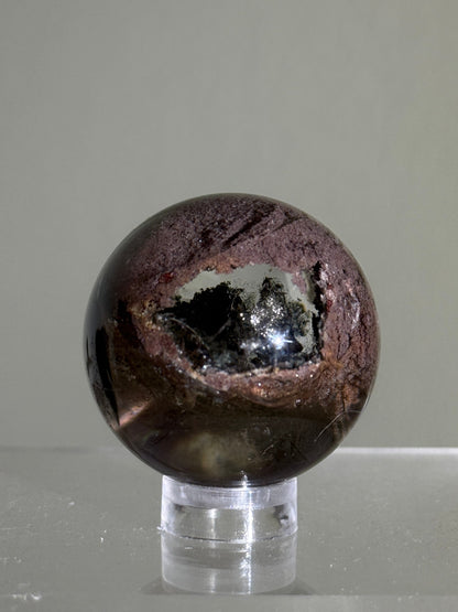 High Quality Water Clear Pink Garden Quartz Sphere, Brazil