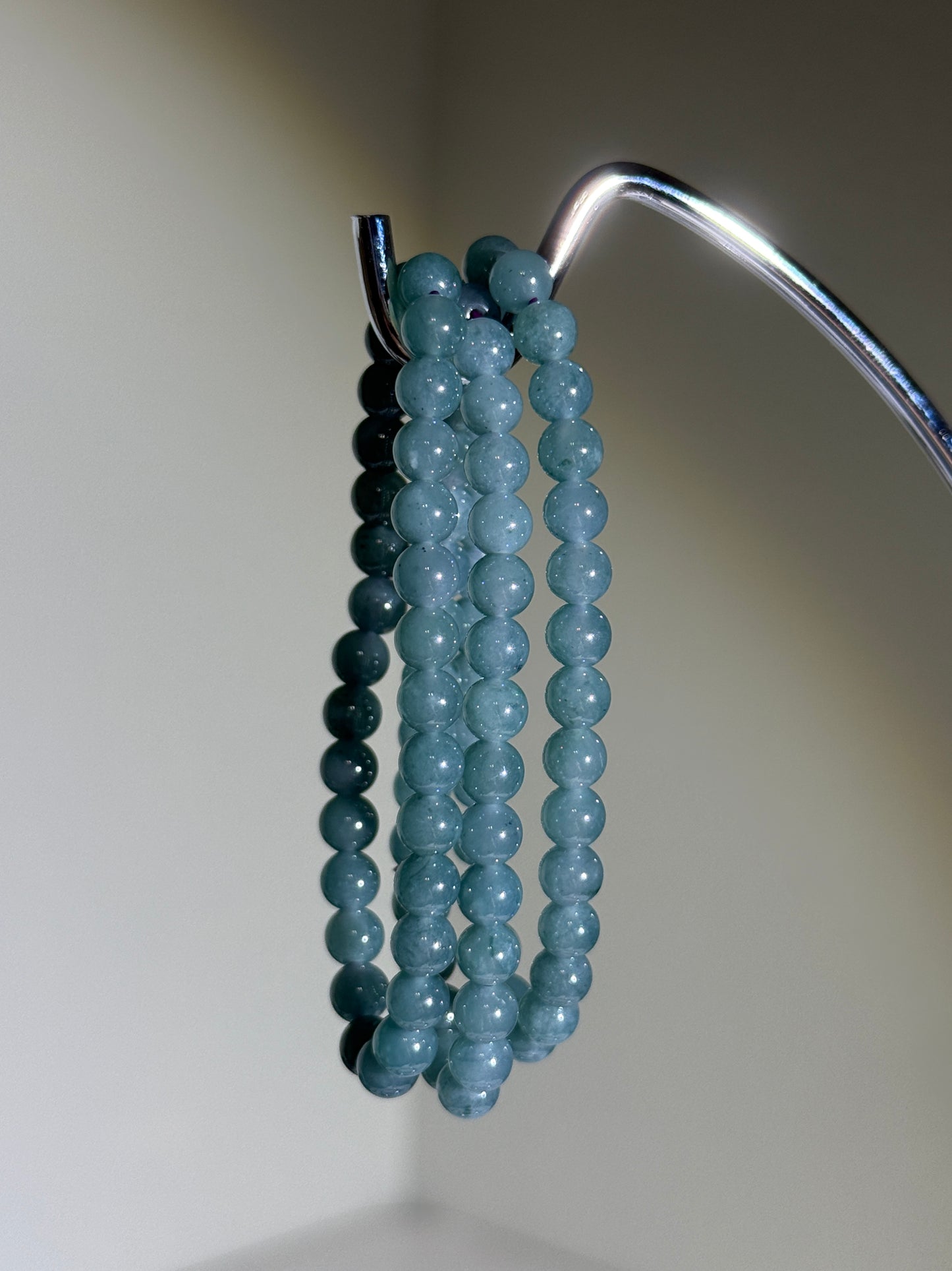 Blue Water Jade Bracelets, 6mm