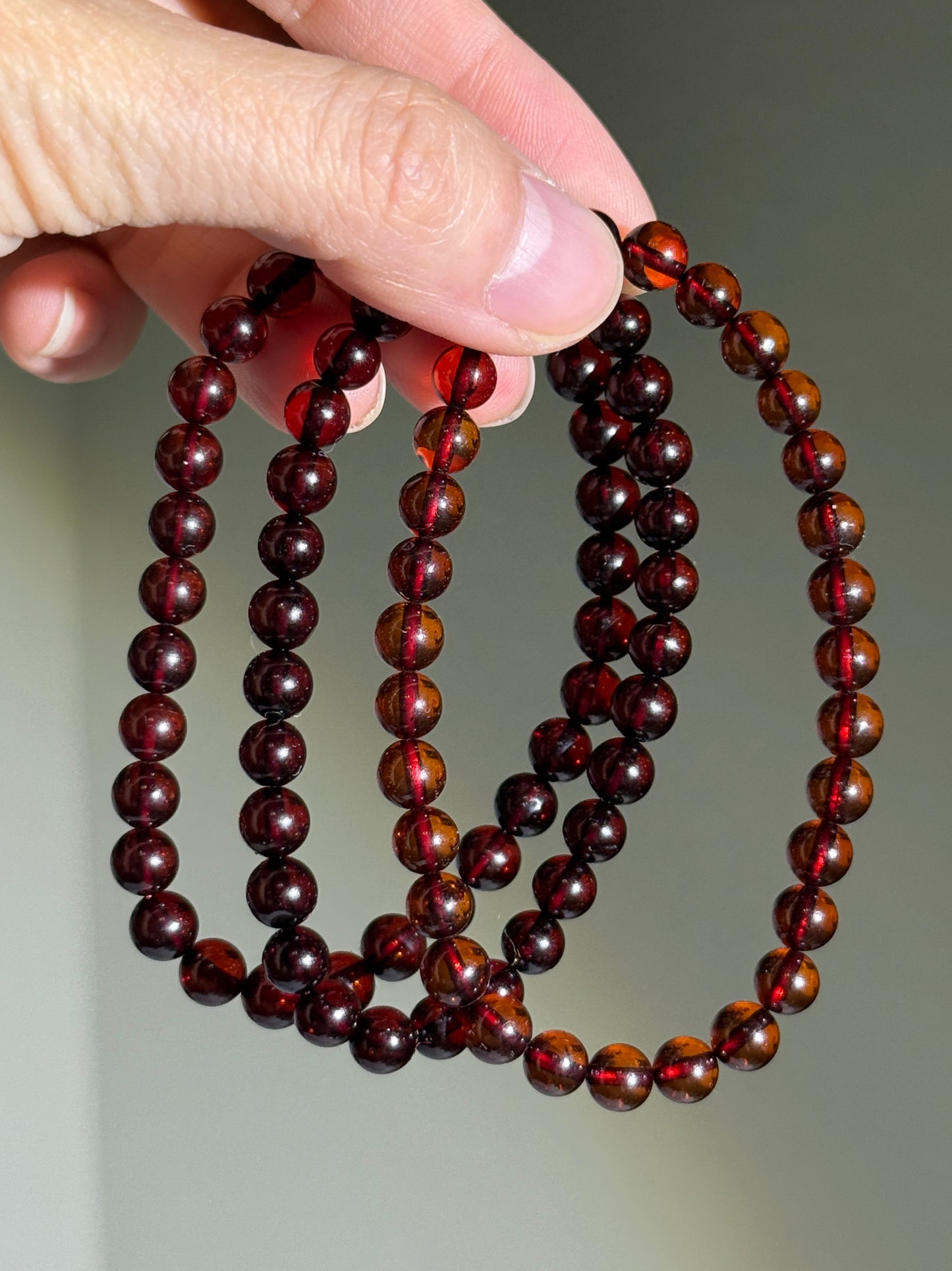 Genuine Blood Amber Bracelets, 6-6.5mm