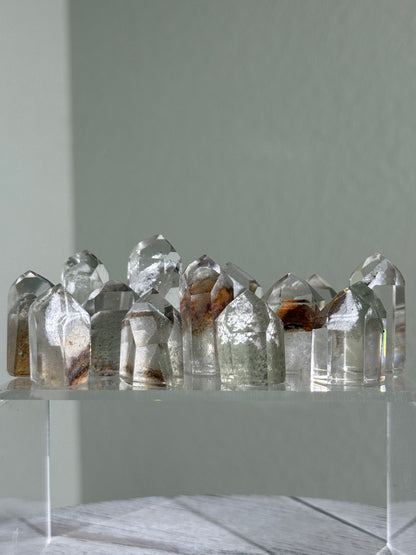 High Quality Water Clear Phantom Lodalite Baby Towers, Brazil