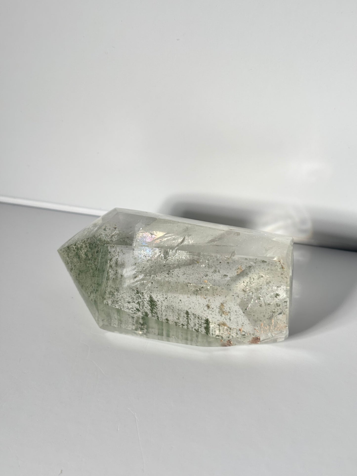 Rare Large Green Phantom Chlorite Tower With Big Penetrator, Brazil