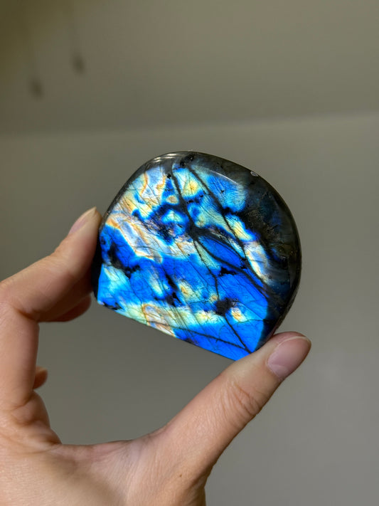 High Quality Full Flash Blue Labradorite Freeform, Madagascar