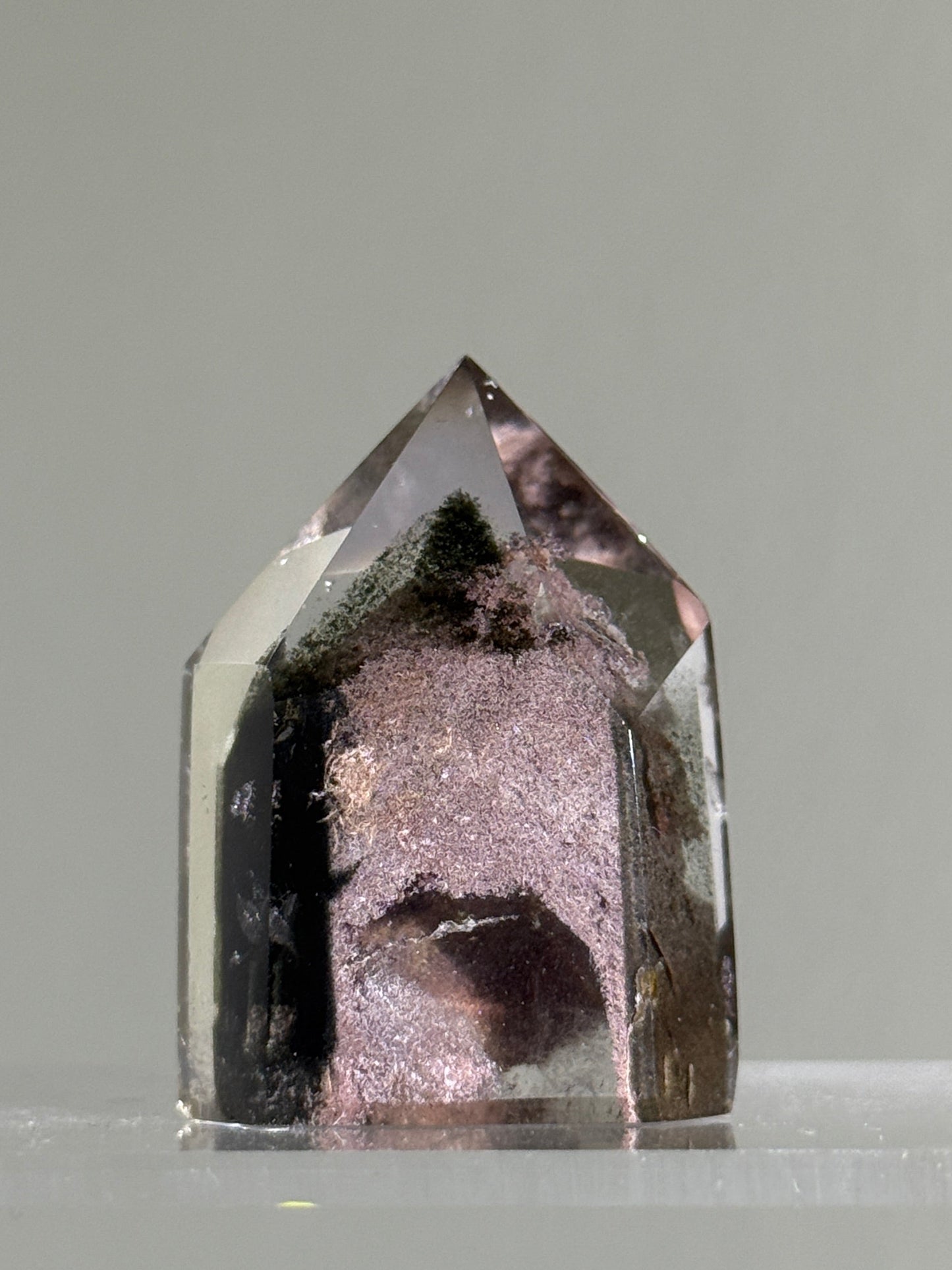 High Quality Phantom Pink Green Garden Quartz Tower, Zambia