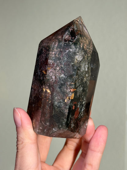 Large Chunky Moody Garden Quartz Tower, Zambia