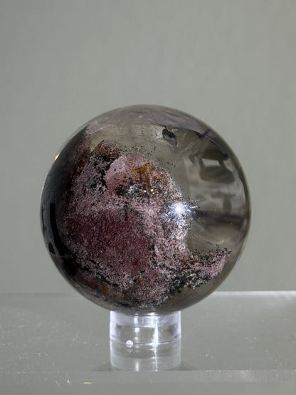 High Quality Layered Pink Garden Quartz Sphere, Zambia