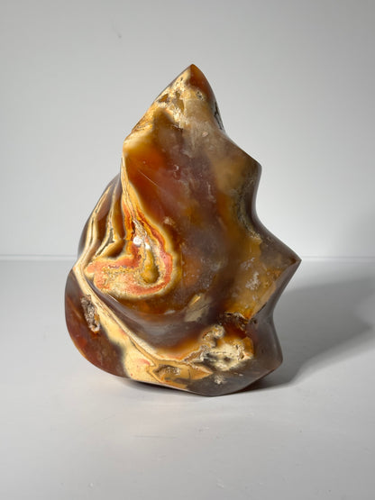 Large Chunky Orca Carnelian Agate Flame, Madagascar