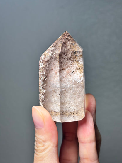 High Quality Light Pink Lodalite Quartz Tower, Brazil