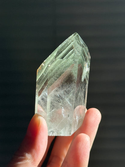 Large Layered Green Phantom Chlorite Tower, Brazil