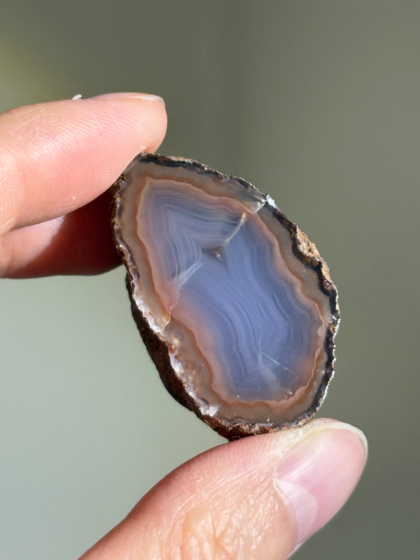 Blue & Peachy Pink Laguna Agate, Mexico