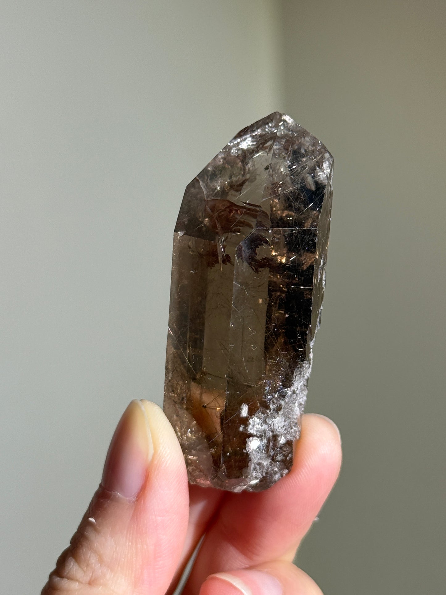 High Quality Rutilated Smoky Quartz Point, Brazil