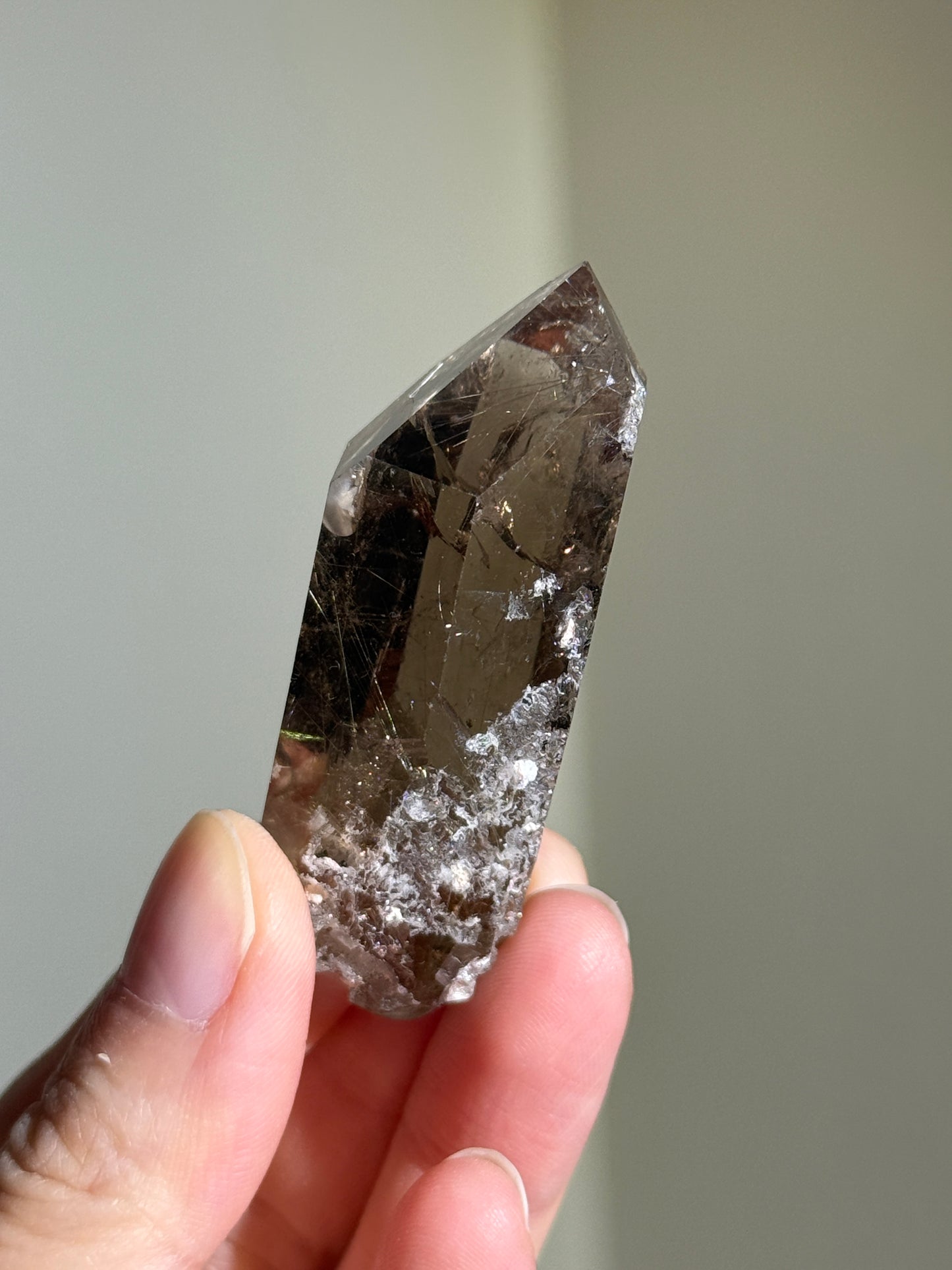 High Quality Rutilated Smoky Quartz Point, Brazil
