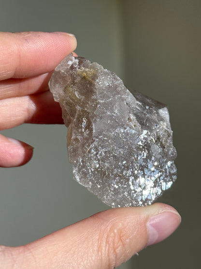 High Grade Unpolished Smoky Quartz Cluster with Rutile, Brazil