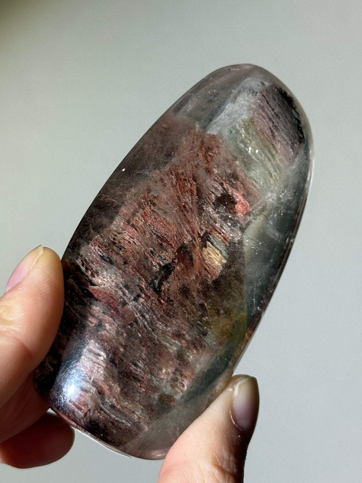 Large Colorful Rainbow Layered Garden Quartz Lens, Brazil