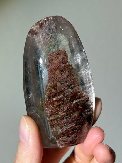 Large Colorful Rainbow Layered Garden Quartz Lens, Brazil