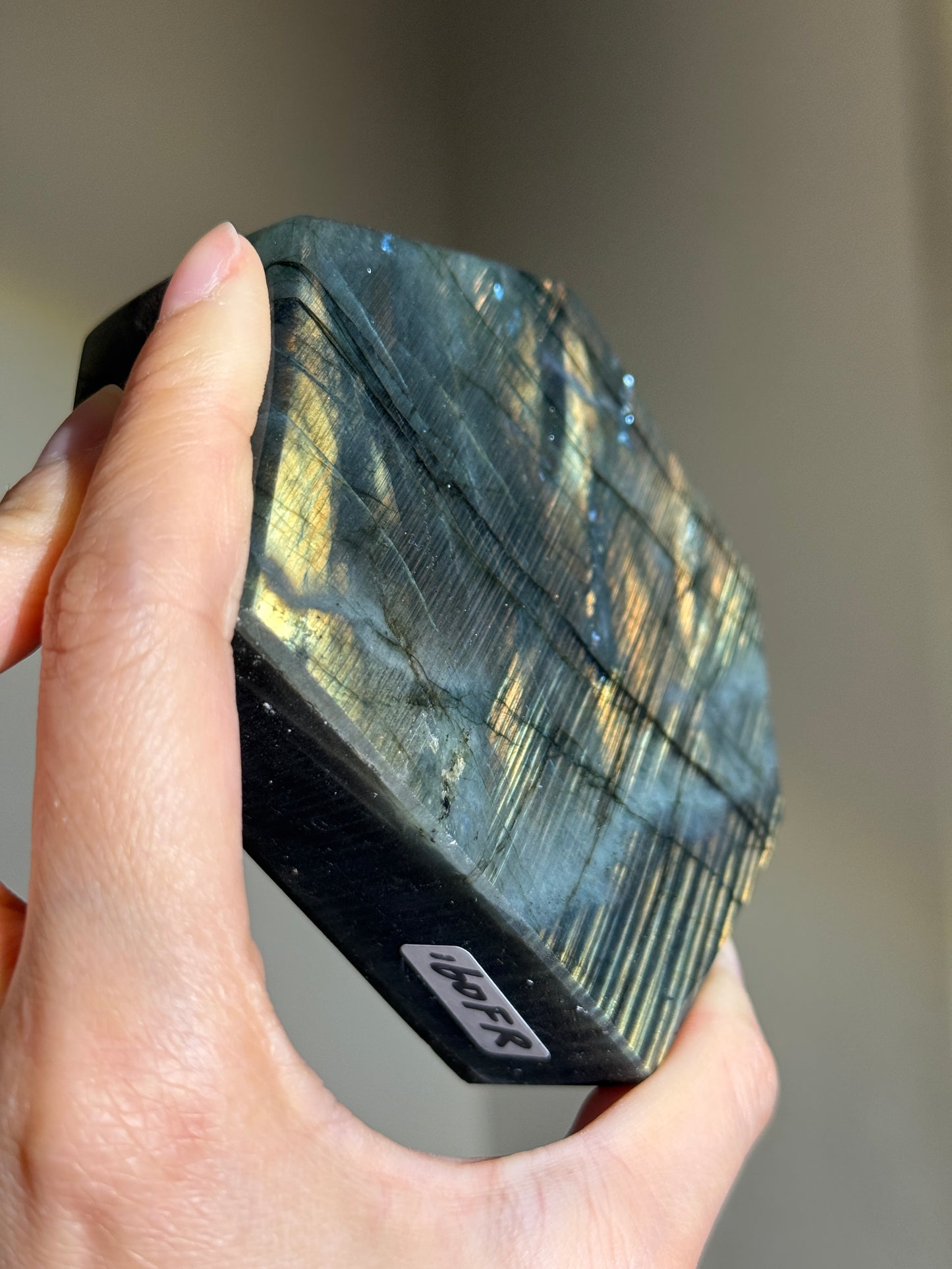 Statement Electric Blue & Silver Flash Labradorite Freeform, Madagascar