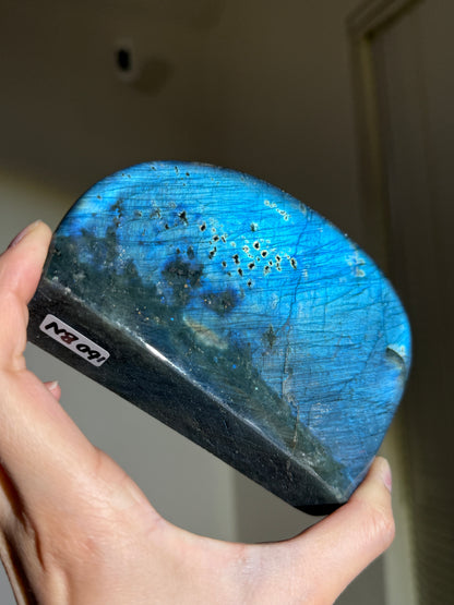 Statement Electric Blue Full Flash Labradorite Freeform, Madagascar