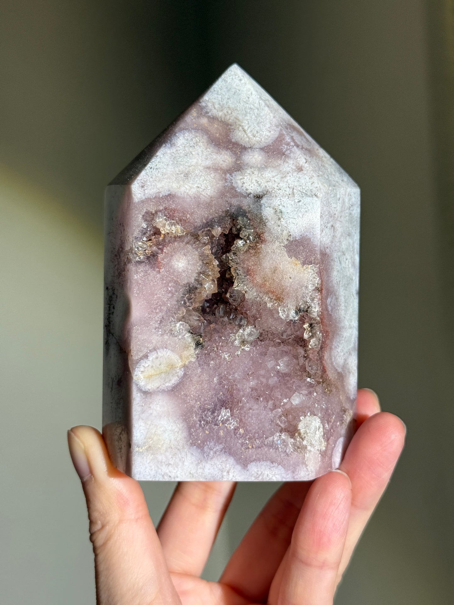 Large Druzy Pink Amethyst Tower, Brazil