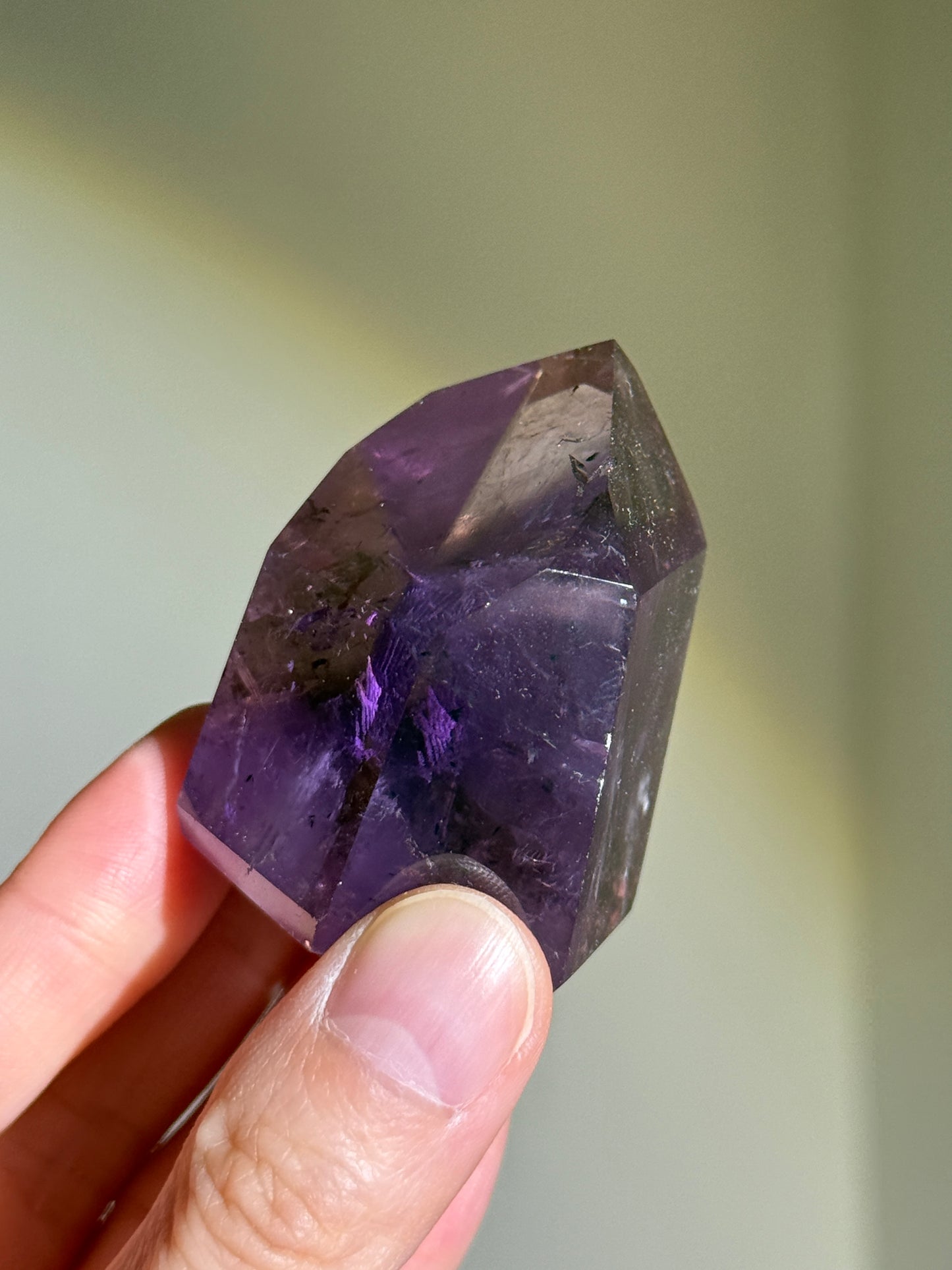 High Quality Phantom Ametrine Tower With Hollandite, Brazil