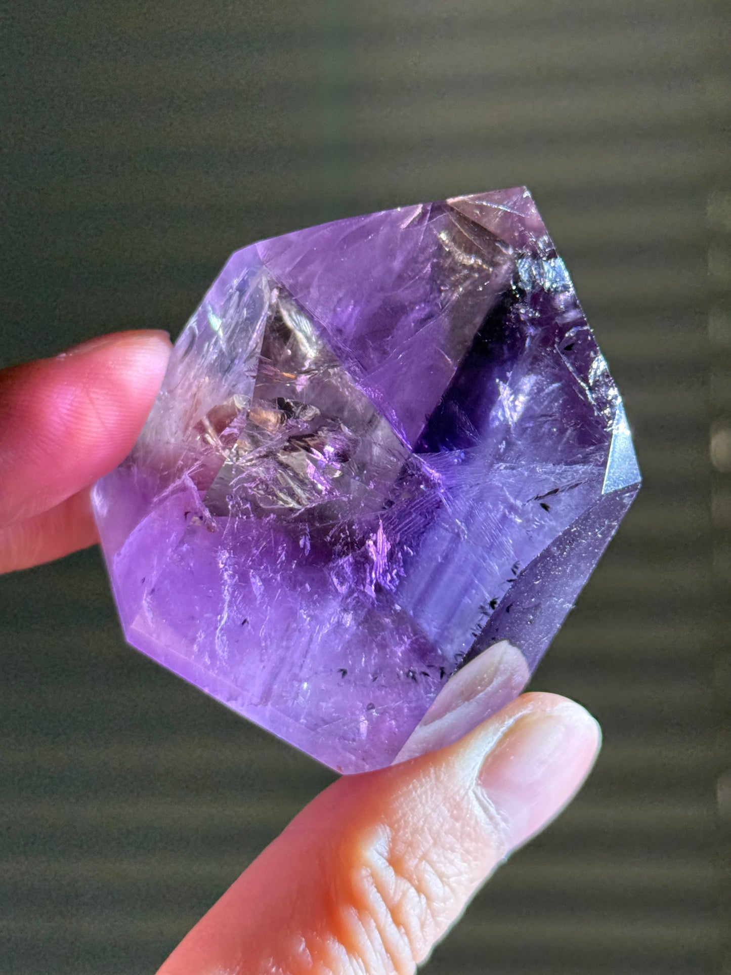 High Quality Phantom Ametrine Tower With Hollandite, Brazil