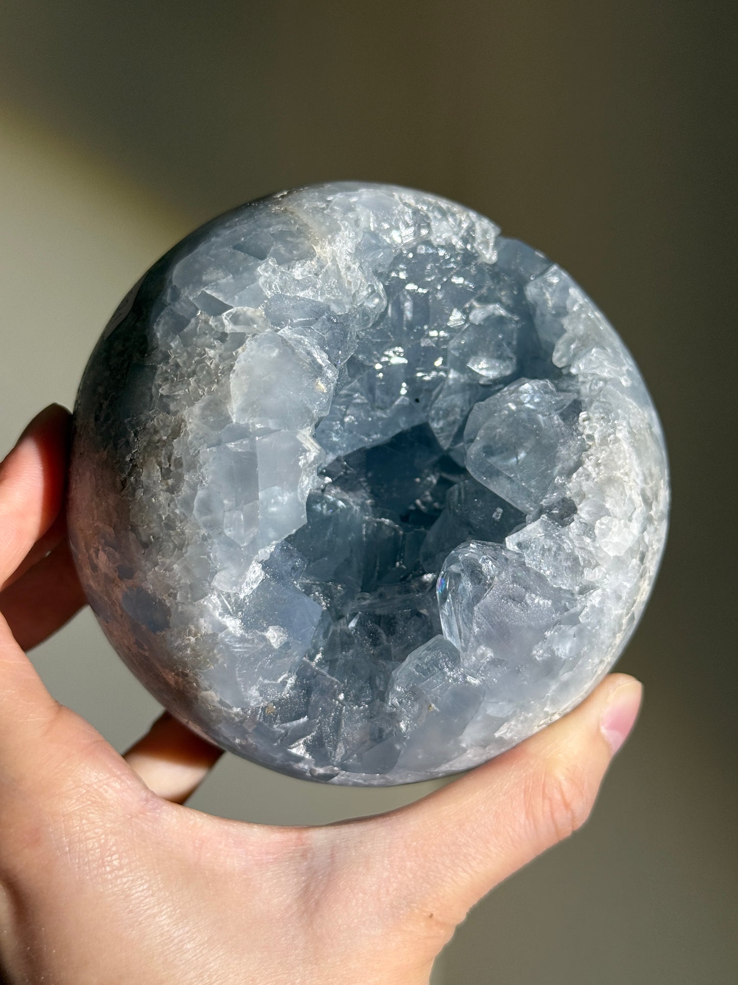 Statement Druzy Celestite Sphere, Madagascar