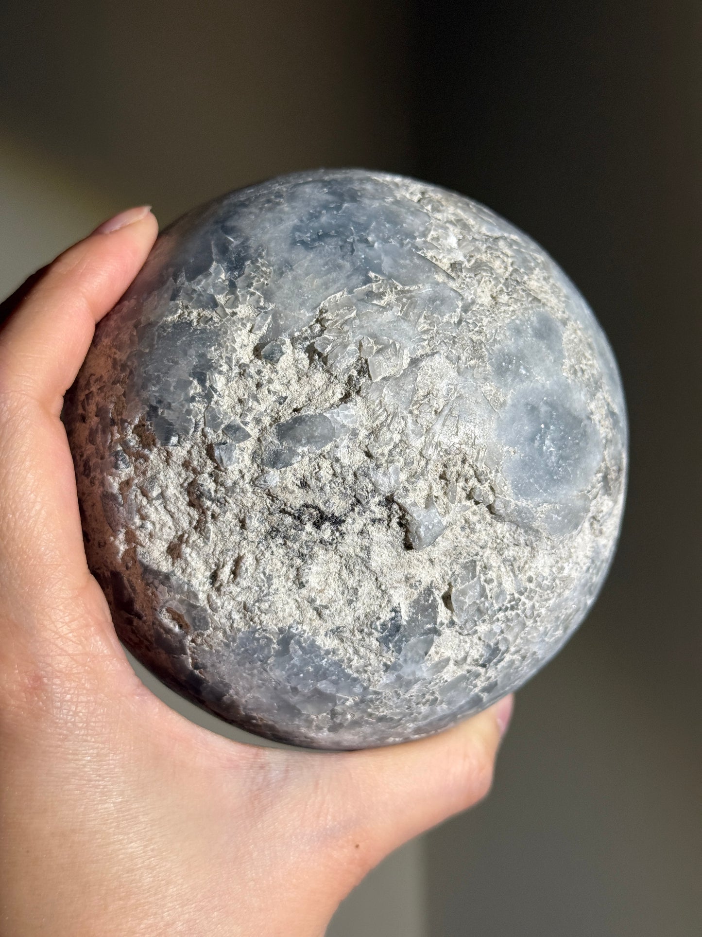 Statement Druzy Celestite Sphere, Madagascar