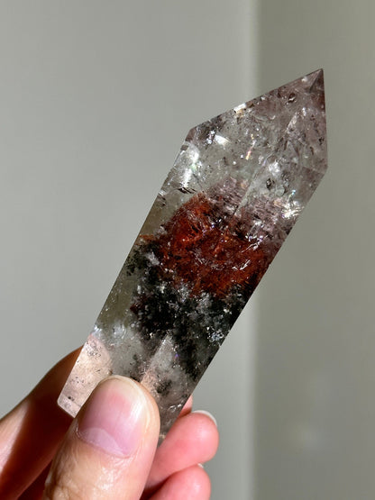 Garden Quartz, layered lodalite, 1000 layers lodalite, lodalite quartz, pink garden quartz, red garden quartz, green garden quartz,